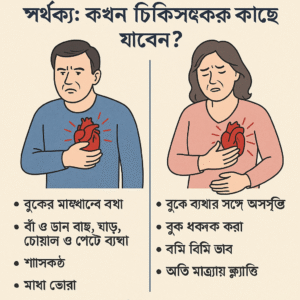 Read more about the article পুরুষ ও নারীর হৃদরোগের লক্ষণে পার্থক্য: কখন চিকিৎসকের কাছে যাবেন?