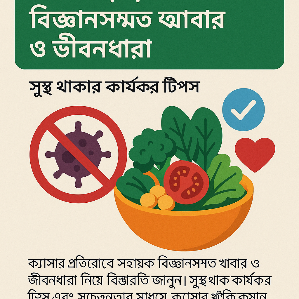 Read more about the article ক্যান্সার প্রতিরোধে বিজ্ঞানসম্মত খাবার ও জীবনধারা: সুস্থ থাকার কার্যকর টিপস